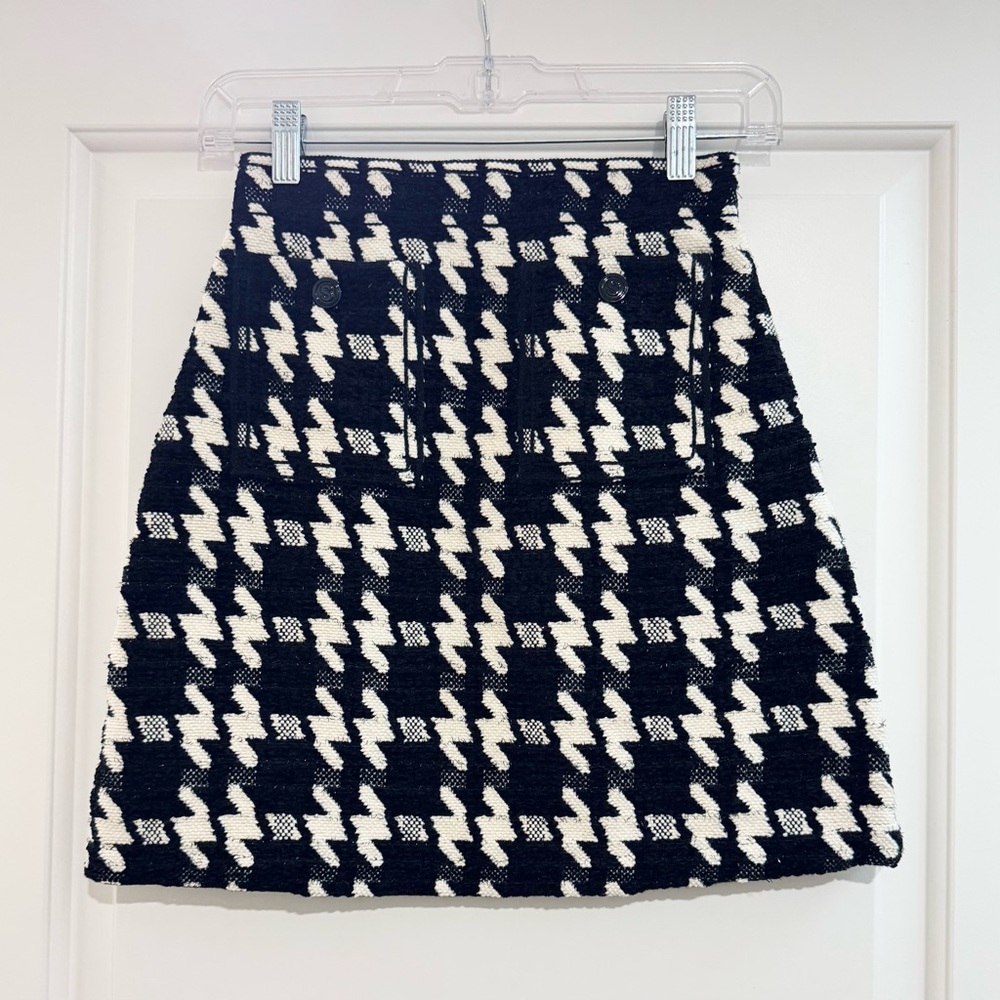 Sandro Breene Houndstooth Skirt
